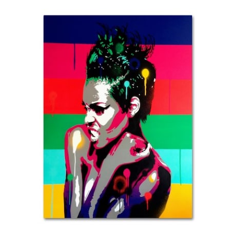 Abstract Graffiti 'Afro Punk 1' Canvas Art,18x24